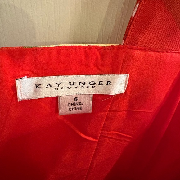 Kay Unger New York Floral-Print Sleeveless Mikado Cocktail Dress w/ Pockets 6 - Picture 10 of 17